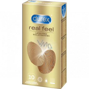 Durex Real Feel non-latex condom for a natural skin-to-skin feel, nominal width: 56 mm 10 pieces