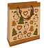 Nekupto Gift kraft bag 25 x 8 x 19 cm Christmas gingerbread 591 WKHM