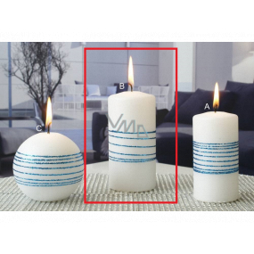 Lima Exclusive candle blue cylinder 60 x 120 mm 1 piece