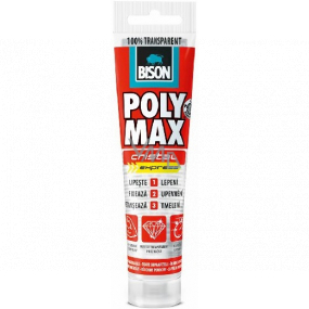 Bison Poly Max Crystal Express quick-drying universal assembly adhesive and sealant Clear 115 g