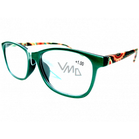 Berkeley Reading glasses +1 plastic green, colored sides 1 piece MC2193