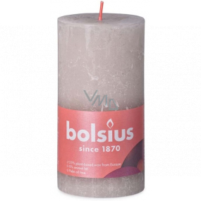 Bolsius Rustic candle gray cylinder 68 x 130 mm