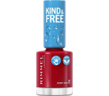 Rimmel London Kind & Free nail polish 156 Poppy Pop Red 8 ml