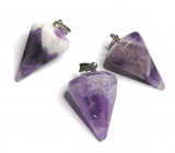 Amethyst Sideric pendulum natural stone 2 x 1,5 cm, 1 piece, stone of kings and bishops