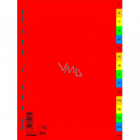 Donau alphabetical paper holder A-Z, A4, PP, 16 sheets, mix of colours 16 pieces