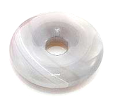 Agate grey Donut natural stone 30 mm