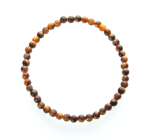 Tiger eye bracelet elastic natural stone, ball 4 mm / 19 cm, stone of sun and earth, brings luck and wealth