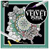 Craft Coloring book velvet mandala green 5 pictures 18 x 18 cm