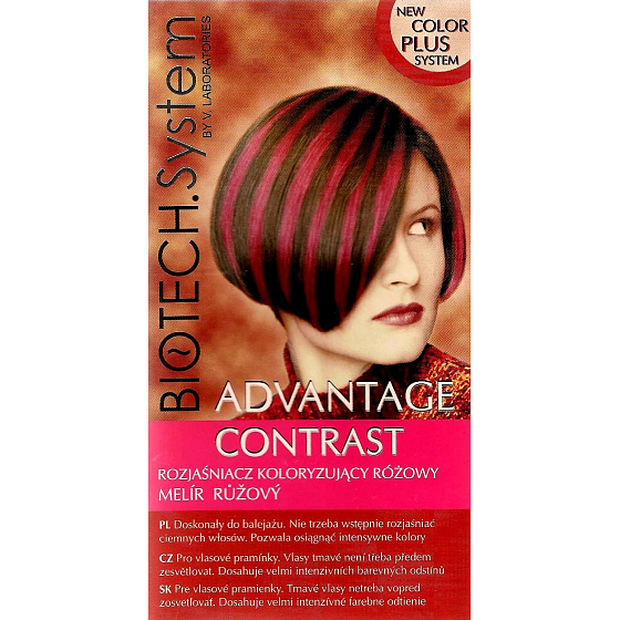 Biotech System Advantage Contrast pink hair highlighter 15 g + 30 ml