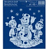 Window foil without glue snowman white 23 x 20 cm