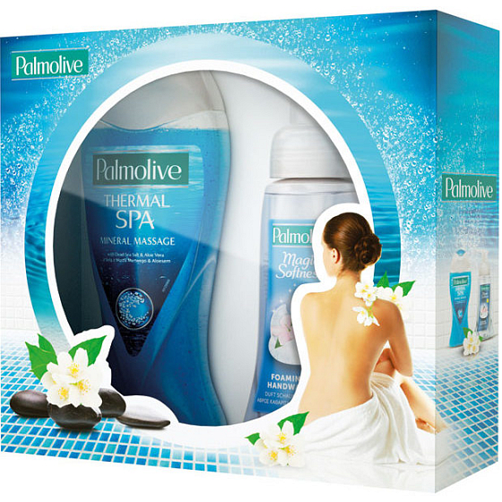 Palmolive Moments of relaxation liquid soap 250 ml + Mineral Massage shower gel 250 ml, cosmetic set