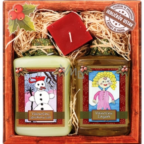 Bohemia Gifts Christmas package cream shower gel 300 ml + oil bath 300 ml + candle (olive and citrus) cosmetic set