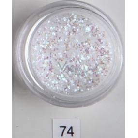 Ocean Crystaline loose nail polish, body, face 74 white glitter 2 g