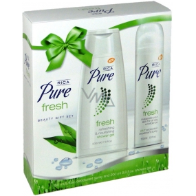 Rica Pure Fresh shower gel 200 ml + deodorant spray for women 150 ml, cosmetic set