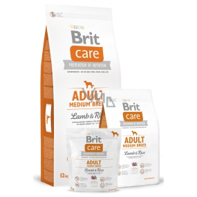 Brit Care Lamb + rice for adult dogs 1-7 years of medium breeds 10-25 kg 3 kg Hypoallergenic complete food