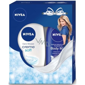 Nivea Creme Soft 250 ml shower gel + Nourishing body lotion 250 ml, cosmetic set