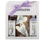 Bohemia Gifts Lavender La Provence creamy shower gel 100 ml + shampoo 100 ml + patchwork 2 pieces, cosmetic set