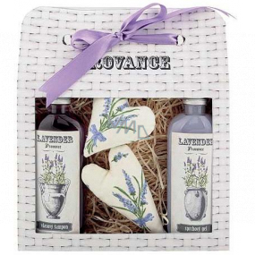 Bohemia Gifts Lavender La Provence creamy shower gel 100 ml + shampoo 100 ml + patchwork 2 pieces, cosmetic set