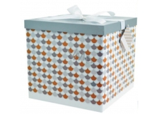 Angel Gift box folding with ribbon Mosaic 22 x 22 x 13 cm