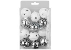 Rolls silver and white 4 cm, 12 pcs