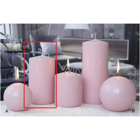 Lima Ice pastel candle pink cylinder 80 x 150 mm 1 piece
