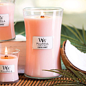 WoodWick Coastal Sunset - Sunset on the coast scented candle with wooden wick and glass lid medium 275 g