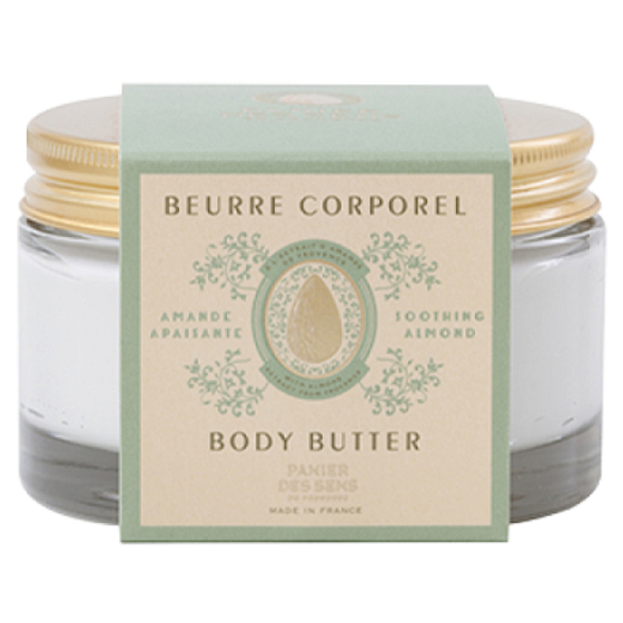 Panier des Sens Almond Nourishing Moisturizing Body Butter in 200 ml glass