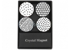Albi Crystal magnets black and white stripes 4 pieces