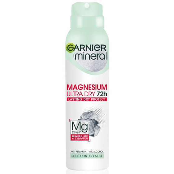 Garnier Mineral Magnesium Ultra Dry 72h antiperspirant deodorant spray for women 150 ml