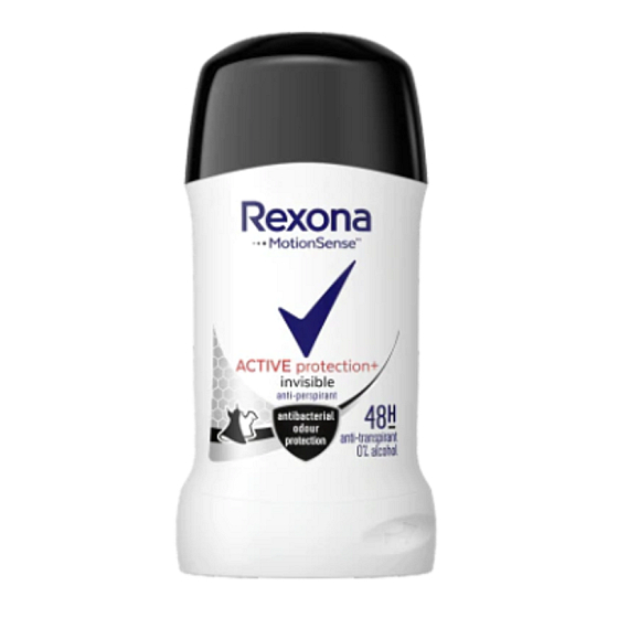 Rexona Active Protection + Invisible solid antiperspirant deodorant stick for women 40 ml