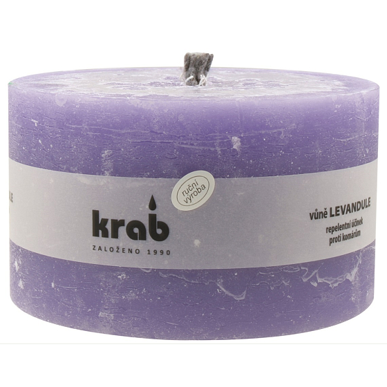 Crab Lavender repellent garden candle rustic, burns 45 hours, 80 x 140 x 140 mm 1,000 g