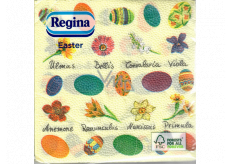 Regina Paper napkins 1 ply 33 x 33 cm 20 pieces Easter yellow, colored eggs and flowers