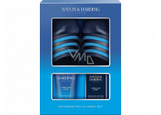 Baylis & Harding Men´s Citrus Lime & Mint shower gel 200 ml + bath crystals 100 g + slippers, cosmetic set for men