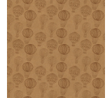 Apli Gift wrapping paper 70 x 200 cm Kraft Fun natural with balloons