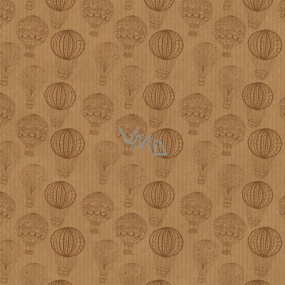 Apli Gift wrapping paper 70 x 200 cm Kraft Fun natural with balloons