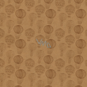 Apli Gift wrapping paper 70 x 200 cm Kraft Fun natural with balloons