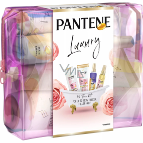 Pantene Rose Lift'n'Volume hair shampoo 300 ml + hair conditioner 200 ml + hair oil serum 100 ml + SOS hair balm spray 150 ml + cosmetic bag, cosmetic set for women