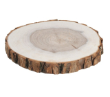 Wooden slice, smoothed on both sides, willow 14 - 16 cm