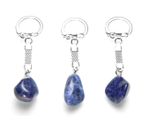 Sodalite keychain pendant natural stone approx. 10 cm 1 piece, stone communication