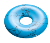 Tyrkenite blue Donut natural stone 30 mm, stone of young people, looking for a life goal