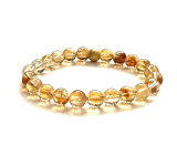 Citrine bracelet elastic natural stone, ball 8 mm / 16-17 cm, AA quality, stone of abundance, success