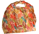 Foldable shopping bag Orange with leaves 55 x 55 cm