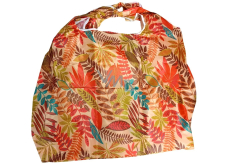 Foldable shopping bag Orange with leaves 55 x 55 cm