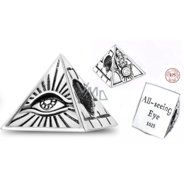 Sterling silver 925 Egypt All Seeing Eye Pyramid, travel bracelet
