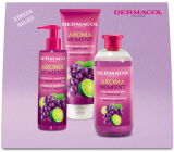 Dermacol Aroma Ritual Grapes and Lime shower gel 250 ml + liquid soap 250 ml + bath foam 500 ml, cosmetic set for women