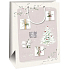 Ditipo Gift kraft bag 27 x 12 x 37 cm Christmas grey, sign, napkins, white tree