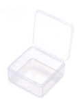 Plastic box clear 5,4 x 5,4 x 2 cm 1 piece