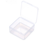 Plastic box clear 5,4 x 5,4 x 2 cm 1 piece