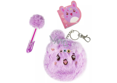 Albi 3in1 Fluffy case with pen and notepad Rabbit