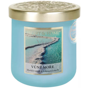 Heart & Home Sea scent soy scented candle medium burns up to 30 hours 110 g